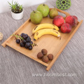 Solid Bamboo Tea Serving Tray with Handle